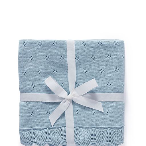 Pointelle Frill Baby Blanket NANA HUCHY