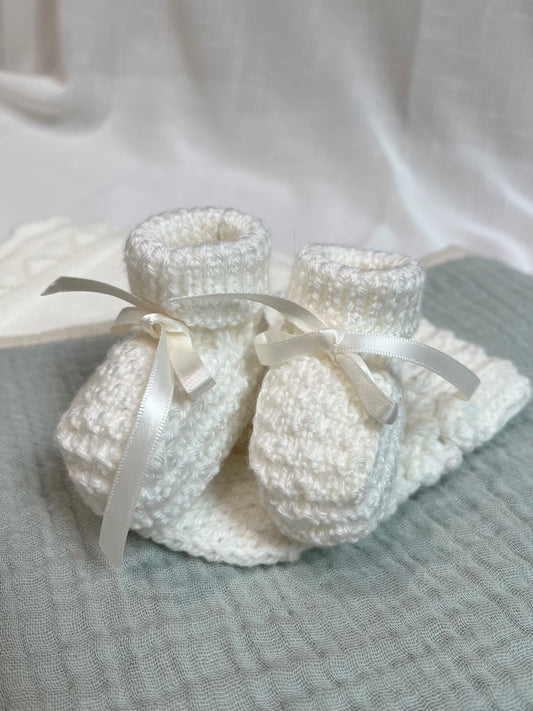 Handmade Baby Beanie & Bootie Set