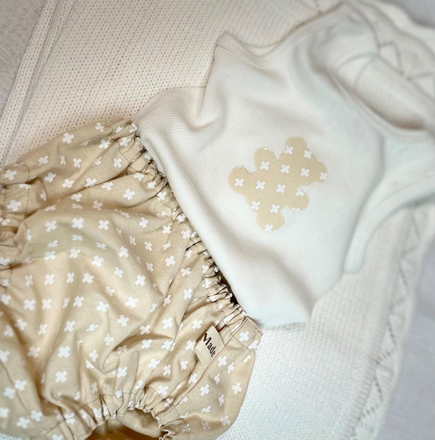 Baby Singlet & Nappy Cover set (Sweet Teddy)