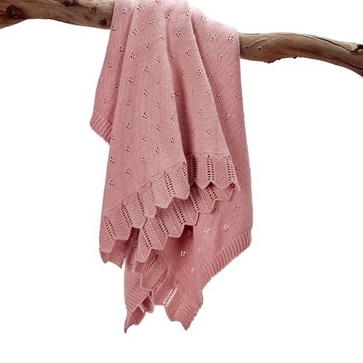 Pointelle Frill Baby Blanket NANA HUCHY