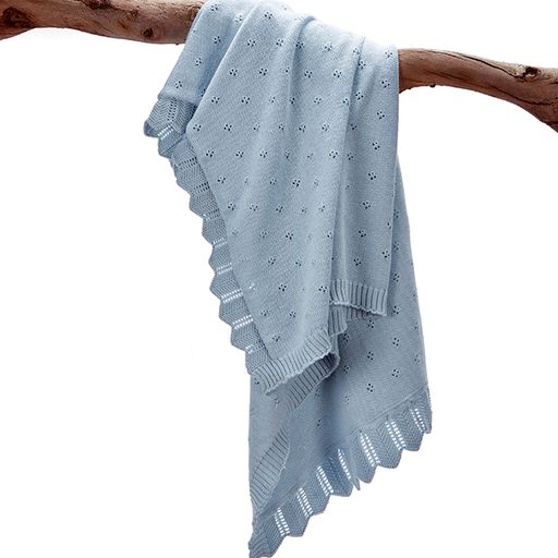 Pointelle Frill Baby Blanket NANA HUCHY